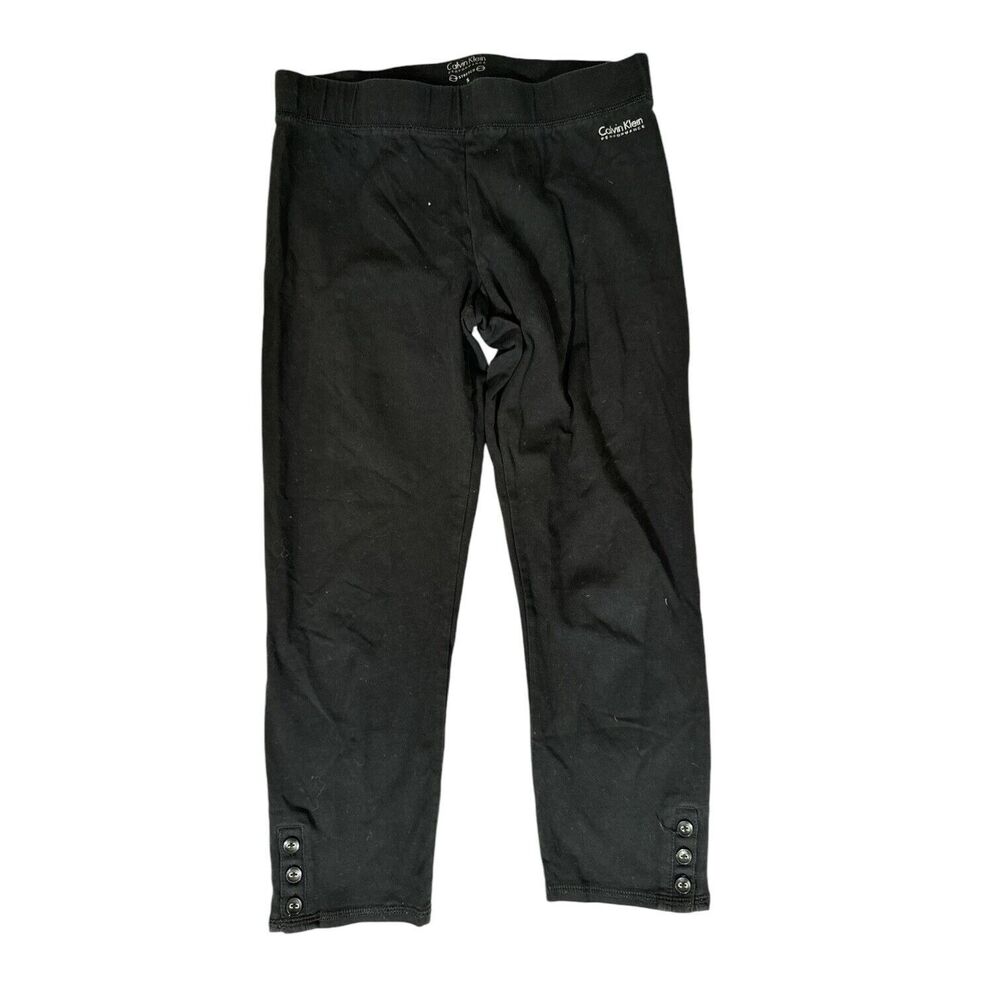 Calvin Klein Women’s Sz S Cropped Performance Yoga Fitness Legging Button Cuff